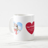 Mug Photo de coeur blanc rouge Saint Valentin (Devant gauche)