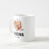 Mug Photo de coeur de grand-mère (Devant gauche)