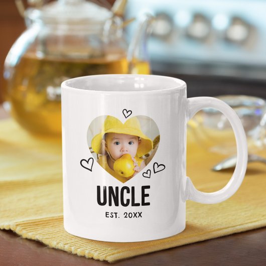 Mug Photo de Coeur de l'oncle esquissé