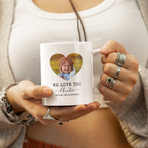 Mug Photo de cœur pour Tante que j'aime