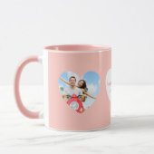 Mug Photo de coeur rose pâle Saint Valentin (Gauche)