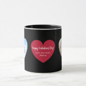 Mug Photo de coeur rouge noir Saint Valentin (Centre)