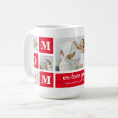 Mug Photo de collage moderne Best Mamma Ever Red Toxit (Devant gauche)