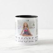 Mug Photo de collage moderne Meilleure mère Ever Purpl (Centre)