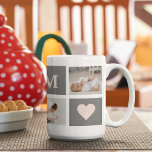 Mug Photo de collection moderne Best Mom Pink & Grey C<br><div class="desc">Ce cadre photo de collage moderne fait pour un cadeau parfait pour une maman spéciale dans votre vie. Le cadre est conçu dans des tons roses et gris, ce qui lui donne un aspect design et contemporain qui ne manquera pas de compléter le décor de la maison. Le cadre de...</div>