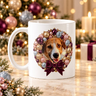 Mug Photo de compagnie personnalisé Élégant Noël Babio
