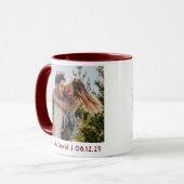 Mug Photo de couple de mariage heureux (Devant gauche)