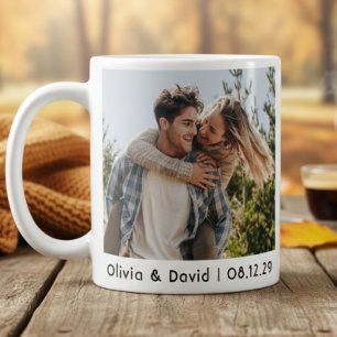 Mug Photo de couple de mariage heureux