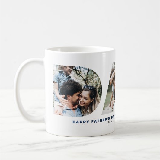 Mug Photo de DAD Cutout Collage Happy Fête des pères M (Gauche)
