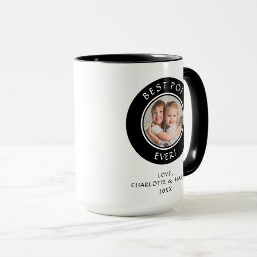 Mug Photo de famille Best Pop Ever Fun moderne Papa Mo (Devant droit)