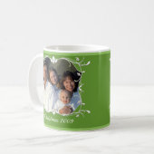 Mug Photo de famille de Noël vert (Devant gauche)