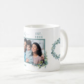 Mug Photo de famille eucalyptus vert nom blanc (Devant droit)