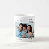 Mug Photo de famille eucalyptus vert nom blanc (Centre)