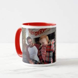 Mug Photo de famille Merry n Bright in Red Gift Coffee