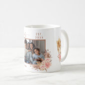Mug Photo de famille pampas herbe rose floraux nom (Devant droit)