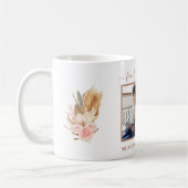 Mug Photo de famille pampas herbe rose floraux nom (Gauche)