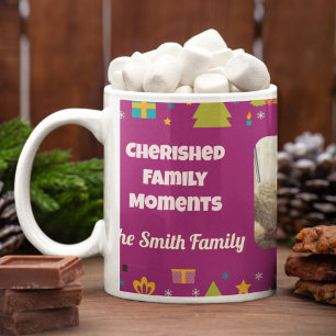 Mug Photo de famille personnalisée Cadeaux de Noël pou