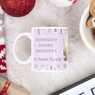 Mug Photo de famille personnalisée Cadeaux de Noël pou