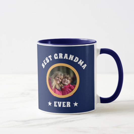 Mug Photo de famille personnalisée de la meilleure gra (Droite)