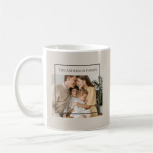 Mug Photo de famille personnalisée Nom de famille pe