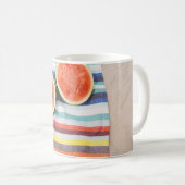 Mug Photo de fermeture des fruits de pastèque en tranc (Devant droit)