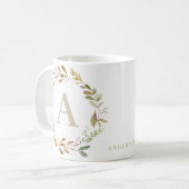 Mug Photo de feuillage naturel moderne (Devant gauche)