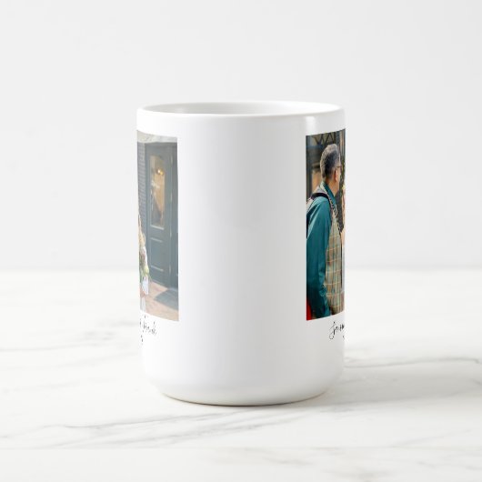 Mug Photo de Fiançailles Mariage personnalisé (Centre)
