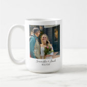 Mug Photo de Fiançailles Mariage personnalisé (Gauche)