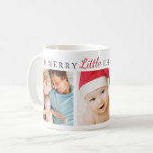 Mug Photo de flocon de neige de Noël joyeux (Devant gauche)