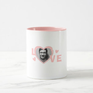 Mug Photo de forme d'amour personnalisée