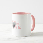 Mug Photo de forme d'amour personnalisée (Devant droit)
