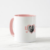Mug Photo de forme d'amour personnalisée (Devant gauche)