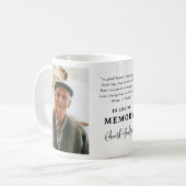 Mug Photo de funérailles sentimental mémorable (Devant gauche)