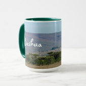 Mug Photo de girafe de la faune mère et bébé (Devant gauche)