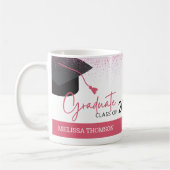 Mug Photo de graduation de blanc simple moderne (Gauche)