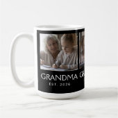 Mug Photo de Grand-mère Established Typography Noir 3 (Gauche)