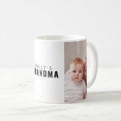 Mug Photo de grand-mère noir blanc 2 (Devant droit)