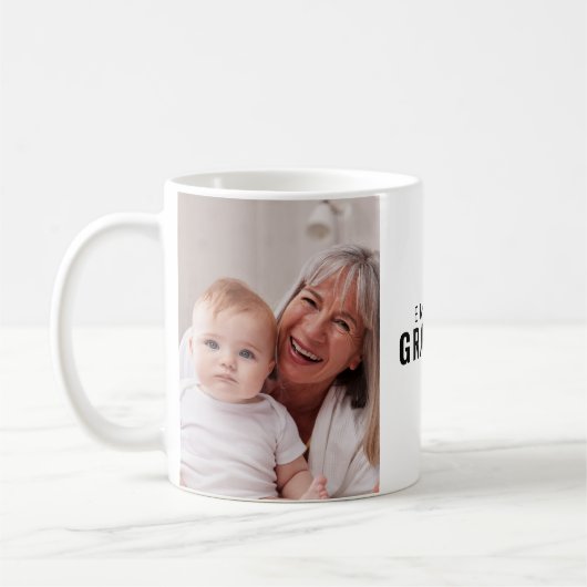 Mug Photo de grand-mère noir blanc 2 (Gauche)