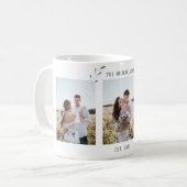Mug Photo de jeunes mariés botanique rustique (Devant gauche)