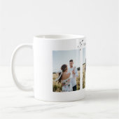 Mug Photo de jeunes mariés botanique rustique (Gauche)