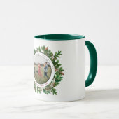 Mug Photo de la famille de la couronne de maïs de Noël (Devant droit)