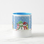 Mug Photo de la famille Snowmen (Centre)
