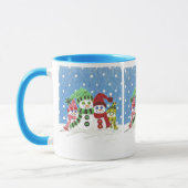 Mug Photo de la famille Snowmen (Gauche)
