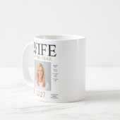 Mug Photo de la femme de l'année (Devant gauche)