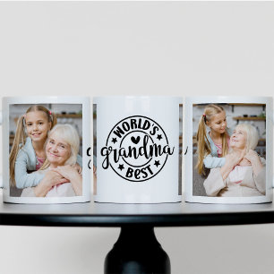 Mug Photo de la meilleure grand-mère du monde sur 3 cô