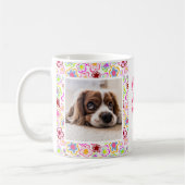 Mug Photo de la Motif de la Fleur de Best Dog Mom (Gauche)