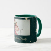 Mug Photo de la nuit Green et Gold Starry (Devant droit)