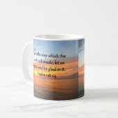 MUG PHOTO DE LA PSALM 118:24 SUNRISE (Devant gauche)