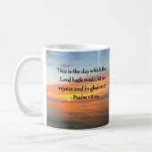 MUG PHOTO DE LA PSALM 118:24 SUNRISE (Gauche)