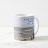 Mug Photo de la retraite heureuse des vagues de l'océa (Devant droit)